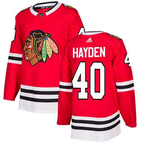 Adidas Men Chicago Blackhawks #40 John Hayden Red Home Authentic Stitched NHL Jersey->chicago blackhawks->NHL Jersey
